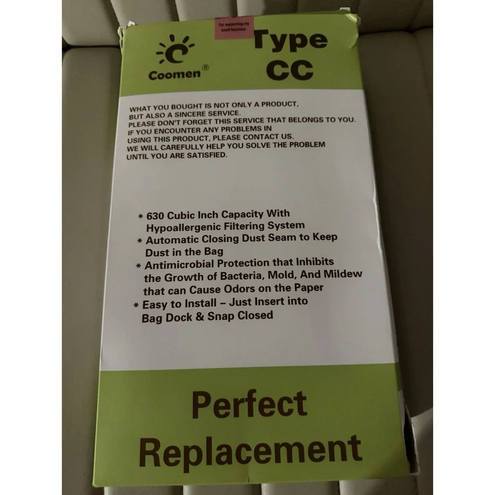 10 Pack Cooman For Oreck XL Vacuum Bags Hypoallergenic Disposable CCPK80H